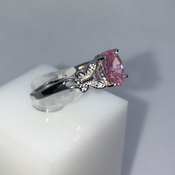 925 Sterling Silver Pink Butterfly Ring - Picture 4 of 7